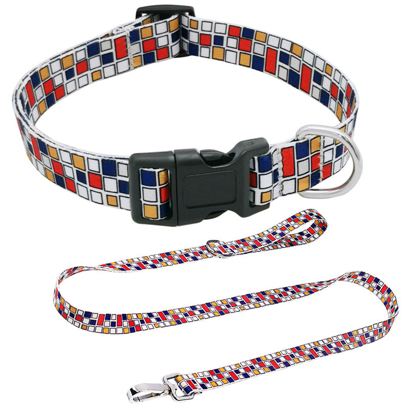 Mondrian plastic buckle collar