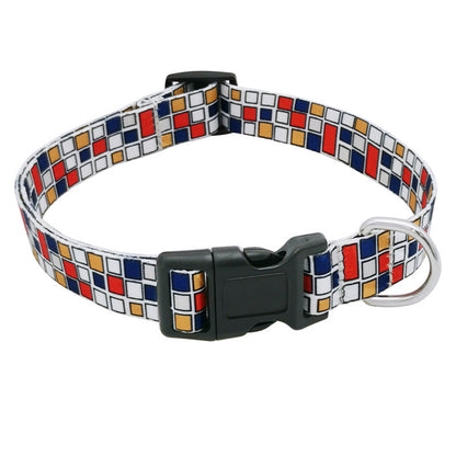 Mondrian plastic buckle collar