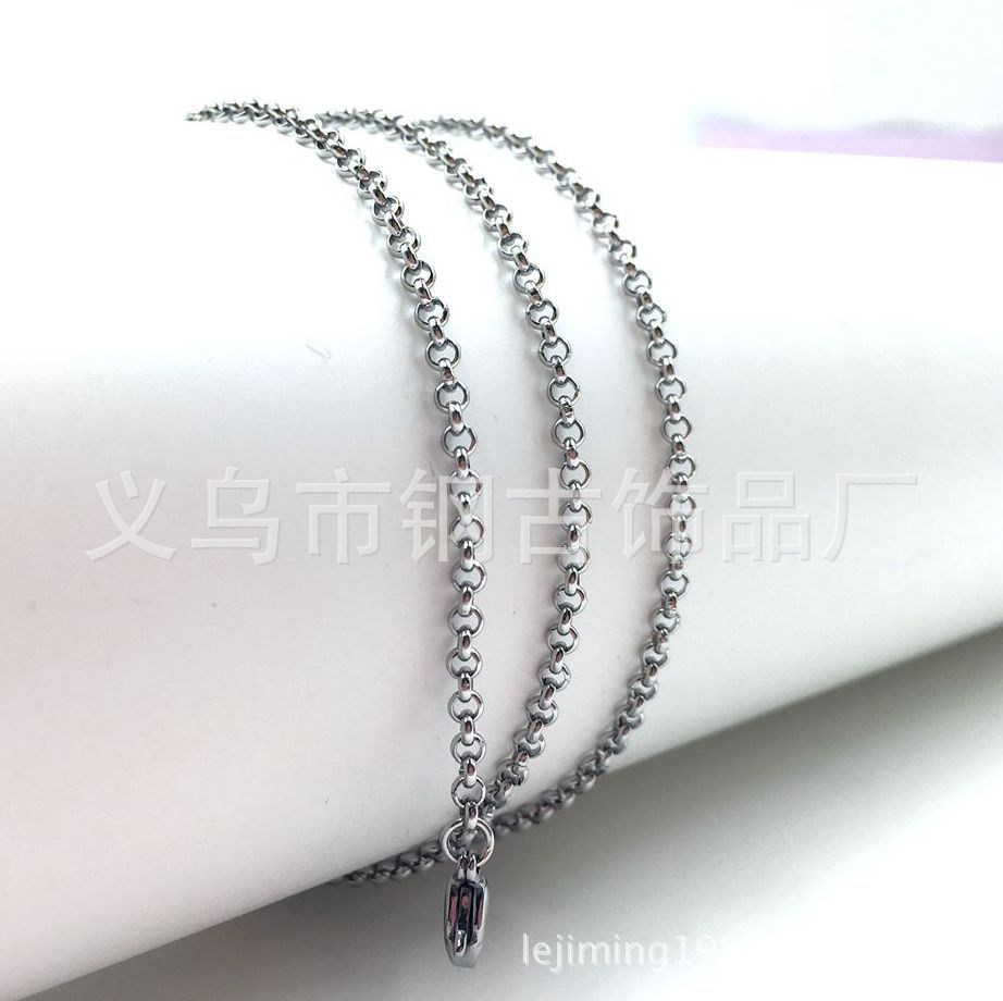 Titanium steel necklace with chain