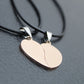 Titanium steel heart-shaped couple necklace a pair of engraved