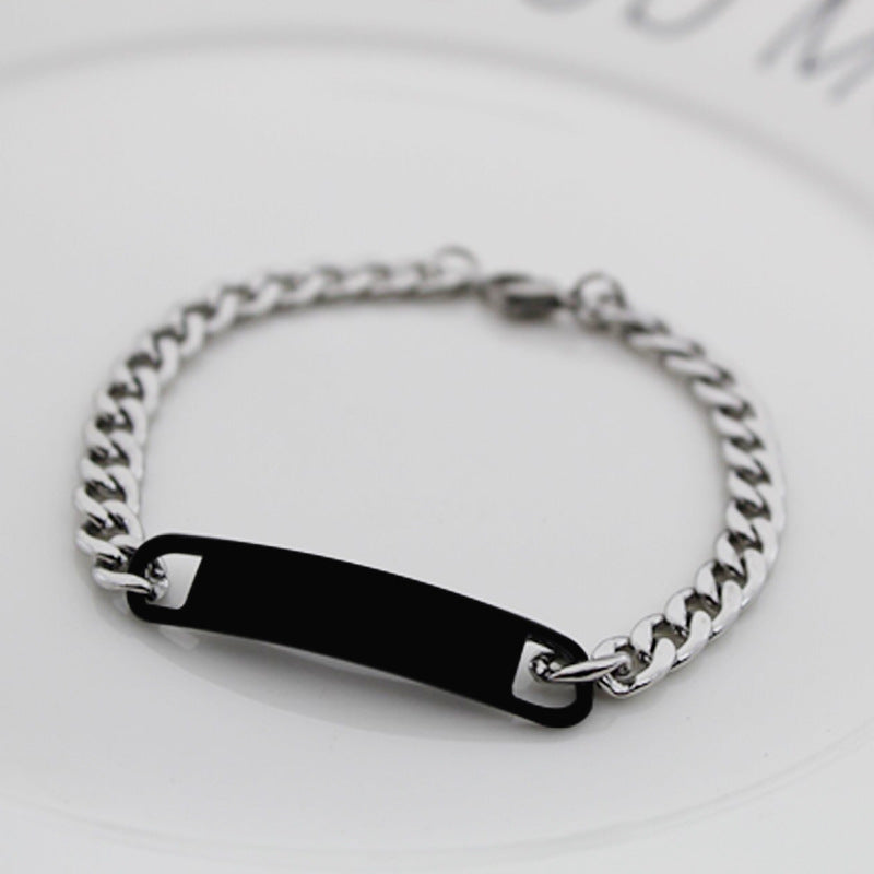 Holiday gift engraved stainless steel bracelet