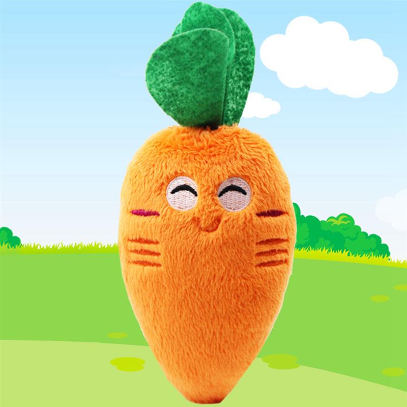 Funny vegetable carrot plush toy squeaky toy