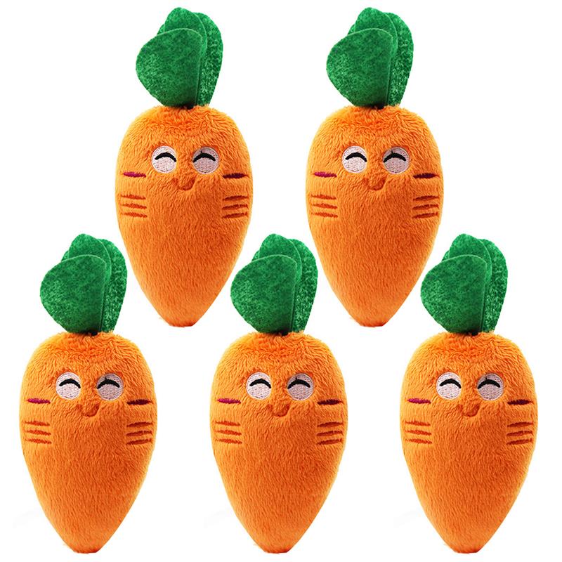 Funny vegetable carrot plush toy squeaky toy