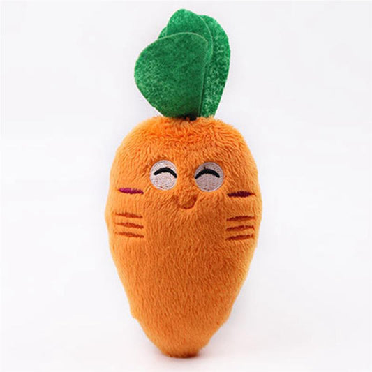 Funny vegetable carrot plush toy squeaky toy
