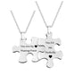 Engraved titanium necklace-couple puzzle