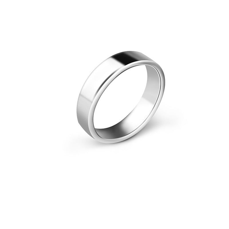 Titanium steel ring solid color stainless steel finger ring for men and women
